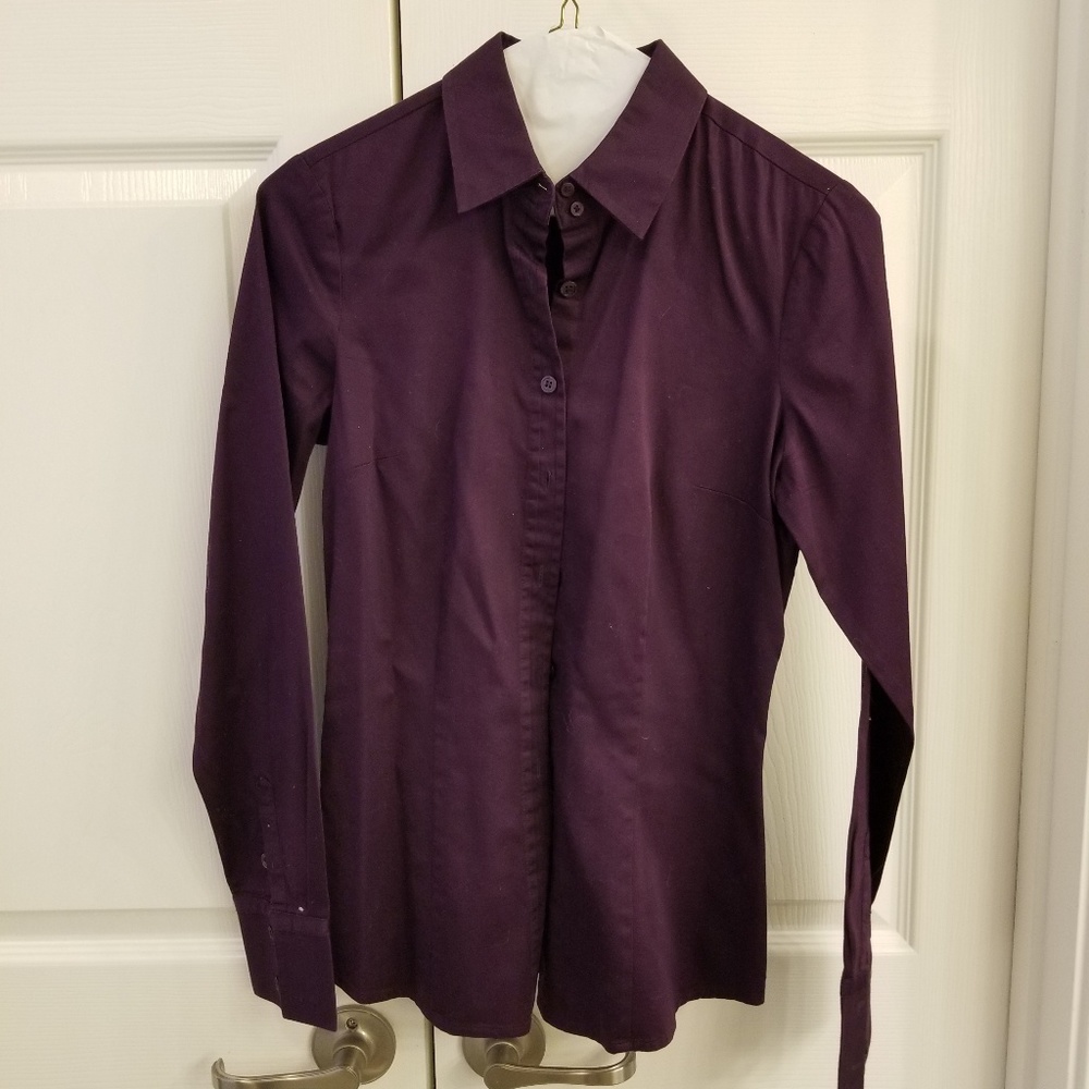 Purple long sleeve button up